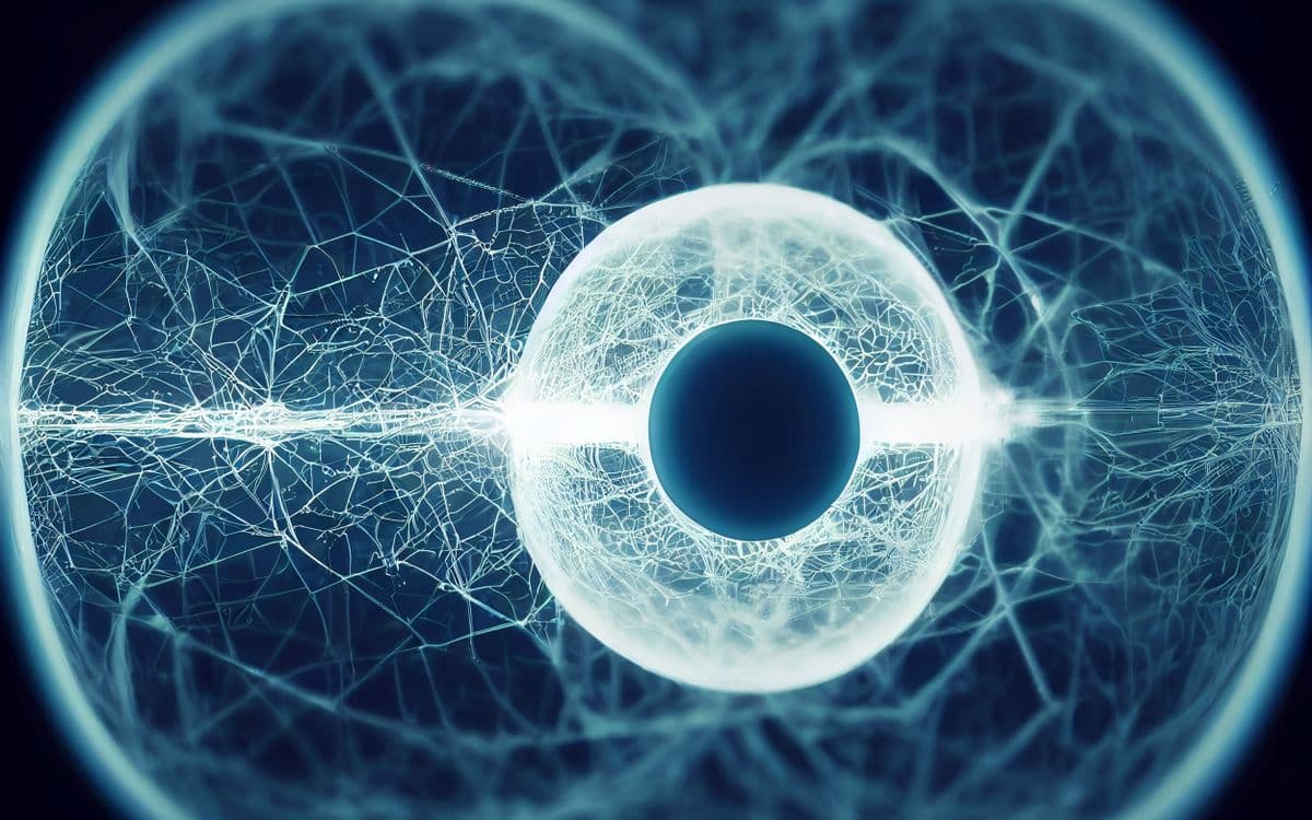 Digital artwork of a network pattern
